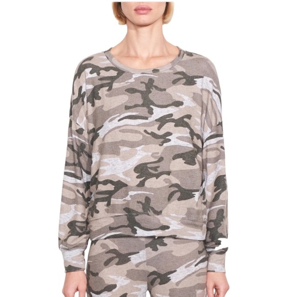 Sundry Sweaters - Sundry Camo Pullover Sweatshirt